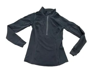 LULULEMON Black Quilted Detail Quarter Zip Running Athletic Jacket Size 8 thumbnail 1