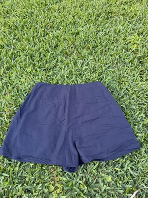 Gianni Bini Navy Blue High Rise Pleated Flowy Shorts Size 8 thumbnail 6