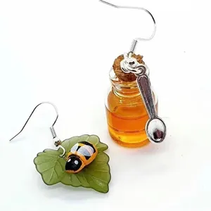Bee & Honey Jar beautiful Dangle Earrings faux fashion‎ jewelry thumbnail 5