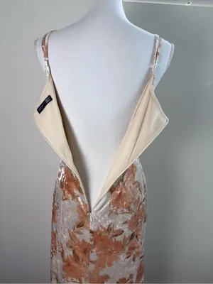 Dazy Floral Crushed Velvet Maxi Dress – Size L, Stunning Occasion Wear thumbnail 8