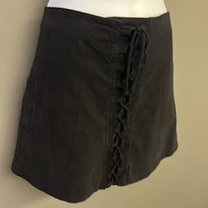 Free People Black Mini Shirt High Low Lace Accent Pockets Cotton Linen- Medium thumbnail 4