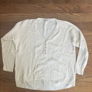 Madewell Asherton Waffle Knit Thin V-Neck Henley Sweater Size Small thumbnail 3