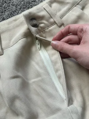 Women's Cream Ankle Tapered Pleat Pants thumbnail 6
