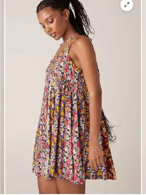 Patrons of Peace Malibu floral Dress XS Coastal Cowgirl 90s Boho Romantic Garden thumbnail 5