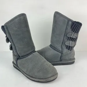 BEARPAW Boshie Suede and Washed Knit Boots thumbnail 2