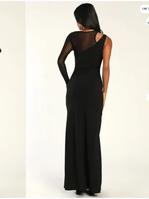 LULU's Sexy Chic Prom Wedding Cocktail Formal Event Long Sleeve Mermaid Maxi thumbnail 4