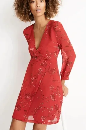 Madewell Hazelwood Wrap-Front Mini Dress in Windswept Floral Women’s 0 thumbnail 1