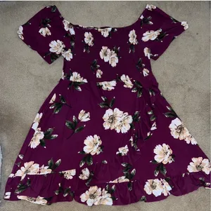 Rue 21 Smocked Floral Ruffle Dress thumbnail 1