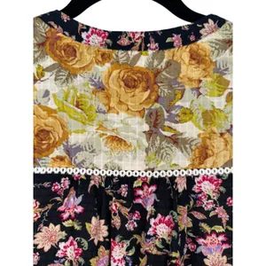 Anthropologie Sleeveless Ruffled Patchwork Floral Tiered Midi Dress Size Large thumbnail 10