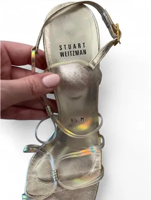 Stuart Weitzman ItGirl Gold Iridescent Heel  thumbnail 8