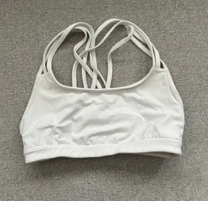 Athleta Fully Focused White Sports Bra thumbnail 1