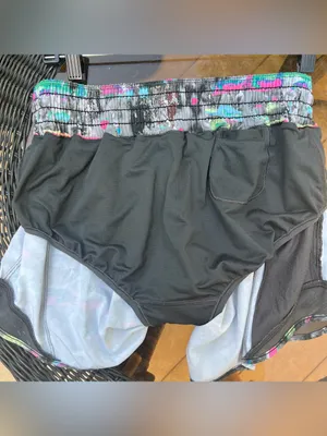 Lululemon Hotty-Hot High Rise Lined 4” Shorts Paint Drift Multi Graphite Grey 6 thumbnail 7