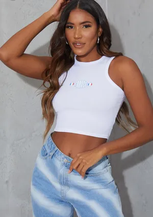 Pretty Little Thing France Racer Top thumbnail 1