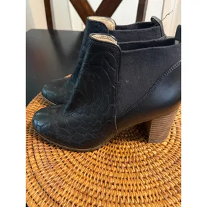 Dr Scholls Original Collection Dixie Black Leather Honeycomb Ankle Boots‎ 7.5M thumbnail 6