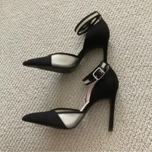 Zara Basic Black Pointed Toe Shoes High Heel Size 38 Like New thumbnail 5