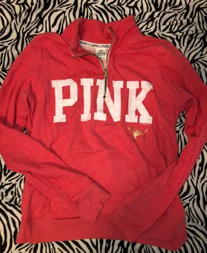 PINK Zip Sweatshirt thumbnail 1