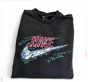 Vintage Nike Stories Retro 90s Graphic Fleece Crew size M thumbnail 5
