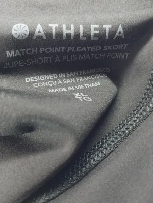 Athleta Match Point Black Pleated Activewear Tennis Sporty Mini Skirt/Skort thumbnail 6