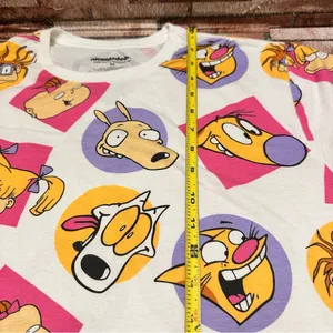 Nickelodeon Rugrats Women’s Cartoon Character T-Shirt - White and Pink size M thumbnail 7