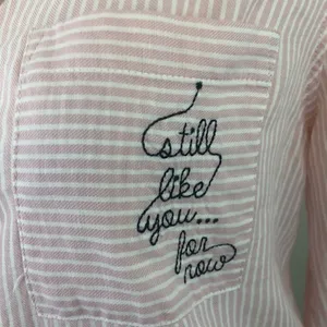 Arizona Jeans pink button down shirt thumbnail 3