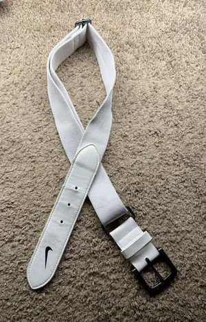 Nike white softball belt thumbnail 1