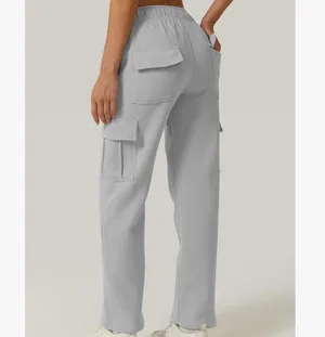 Qinsen Cargo Sweatpants Gray Size M thumbnail 2