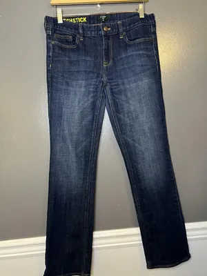 J Crew Matchstick Jeans Womens 29S Dark Wash Mid Rise Straight Stretch Denim thumbnail 2