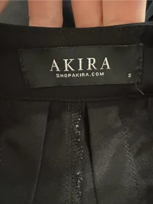 AKIRA Black Pleated Structured Mini Skort thumbnail 3