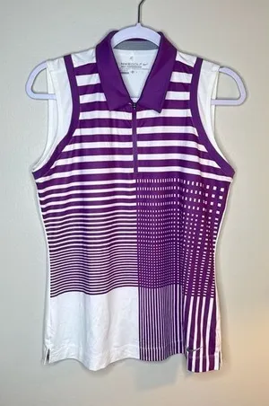 Nike Golf Tour Performance Printed Sleeveless Polo Top‎ thumbnail 1