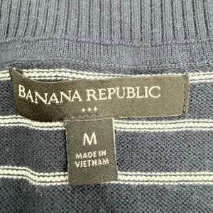 Banana Republic Factory Sweater Women’s M Navy Stripe Forever Dolman Sleeve Top thumbnail 4