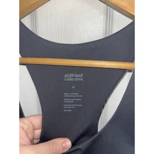 Girlfriend Collective Dark Gray Skyline Paloma Racerback Sports Bra Medium thumbnail 4