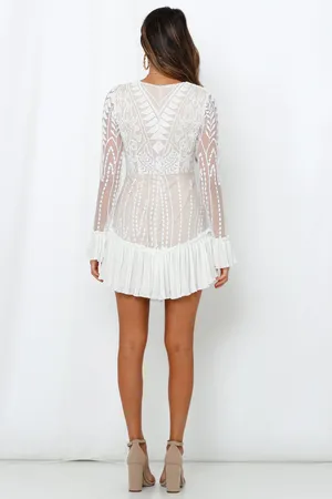 Hello Molly Spend All Your Time Waiting Dress White thumbnail 2