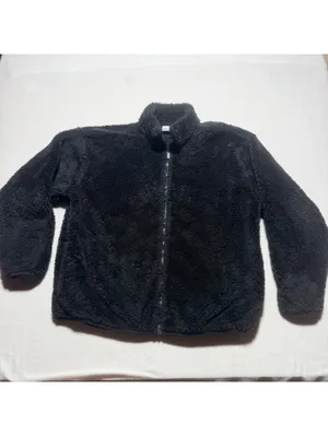 NK Victoria’s Secret Women’s Black Sherpa Fleece Full Zip Jacket Size M thumbnail 4
