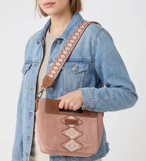 Wrangler Dusty Rose Western Aztec Crossbody Bag thumbnail 1