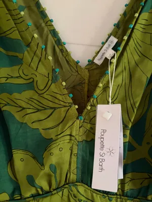 Poupette St. Barth Green Forest Mini Dress thumbnail 2