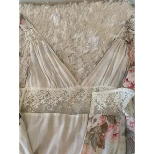 Majorelle Floral Romantic Maxi Dress Bridal Fairy Sz Medium Cream Pink Green thumbnail 11
