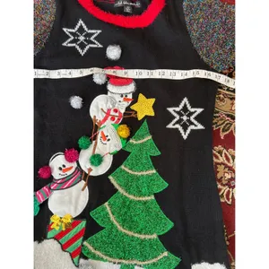 United States Sweaters Holiday Christmas‎ Snowman Sweater Dress XS Sparkle thumbnail 6