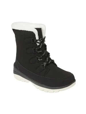 Universal Thread Womens Corie Boots Winter Lace Up 94642619 Black 6M thumbnail 10