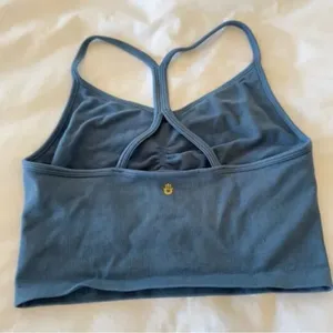 Spiritual Gangster Bryn Seamless Crop Tank in Moonlit Blue thumbnail 5