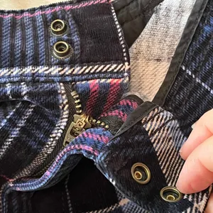 Anthropologie Women's Alicia Plaid Moto‎ Corduroy Zip High Waist Pants Size 27 thumbnail 5