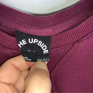 The Upside 6‎ Burgundy “wolf” Sweatshirt CP0344 thumbnail 3