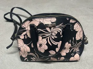KATE SPADE Mini Reiley Laurel Way Gardenia Black Multi Satchel Crossbody Bag thumbnail 1