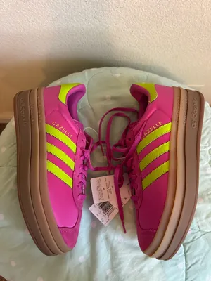 NWT Adidas Gazelle Bold W Hot Pink Suede Sneakers Size 7 thumbnail 4