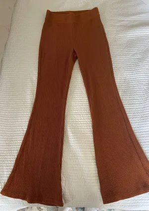 Aerie Waffle Knit Flare Pants High-Waisted thumbnail 1