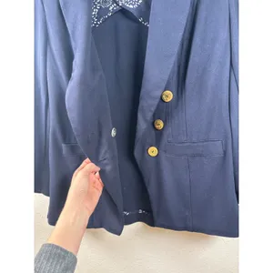 Cabi Size‎ 4 Navy Blue Double Breasted Blazer Gold Anchor Buttons Professional thumbnail 7
