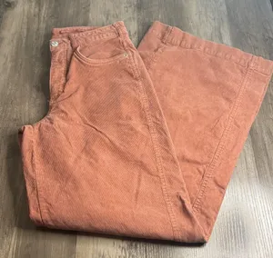 Pilcro Rust Corduroy Wide Leg Pants thumbnail 1