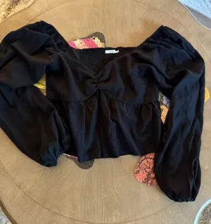 Ambiance Black Long Sleeve Blouse Women's Large thumbnail 1