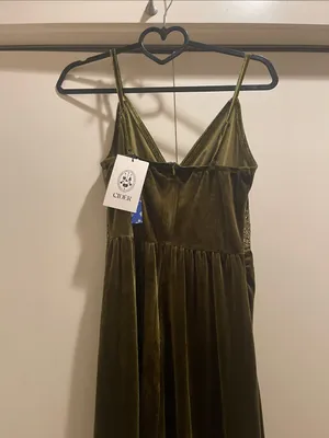 Cider velvet green jumpsuit size small NWT #28 thumbnail 5