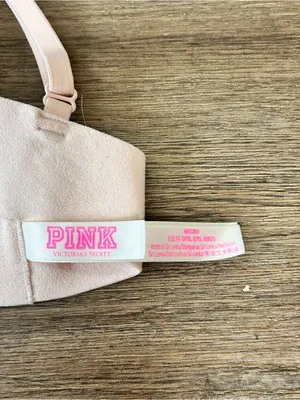 Victoria's Secret PINK| Pale Pink Sheer Triangle Bralette with Neon Floral Embroidery thumbnail 3
