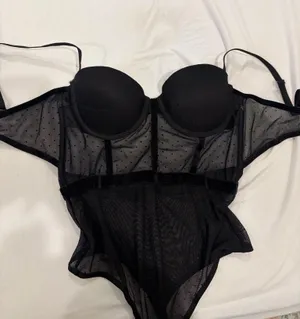 Black Corset Bodysuit Size XS thumbnail 1